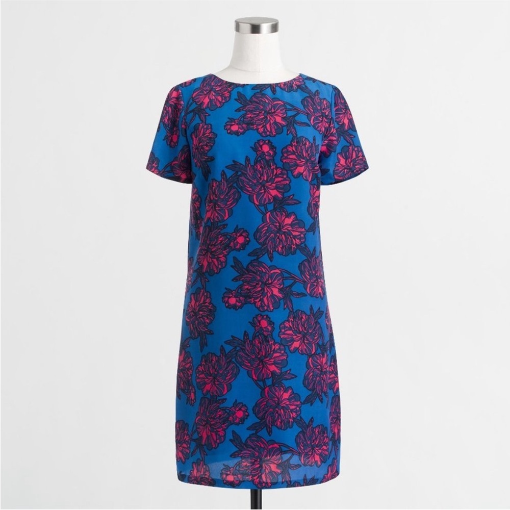 J. Crew Pink and Blue Sheath Mini Dress - Picture 2 of 4